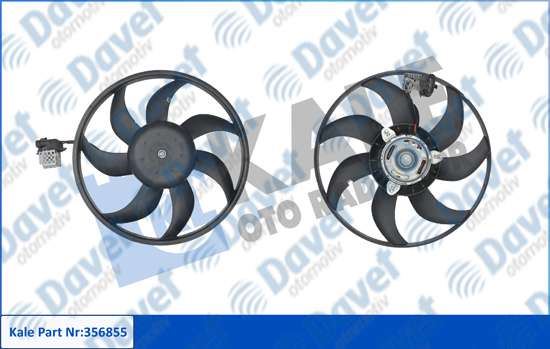 KALE 356855 Fan Motoru Opel Astra H-H Gtc Combo Tigra Zafira 1.4 1.6 1.8 04>10 Corsa C 1.3/1.7cdti (12v)